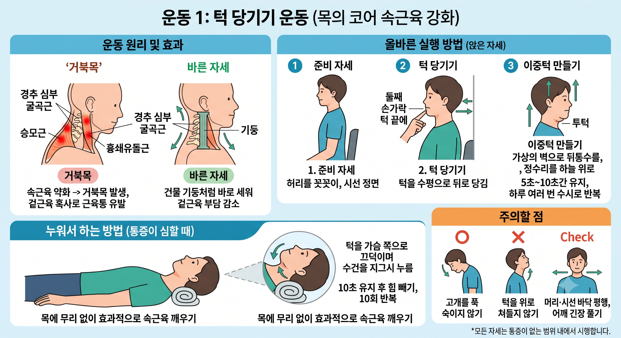 턱 당기기 운동
